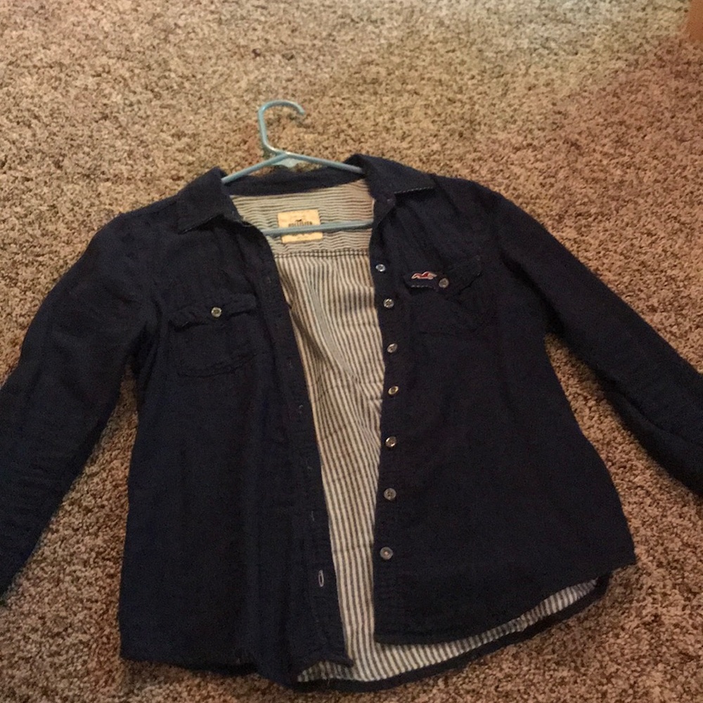Hollister navy long sleeve